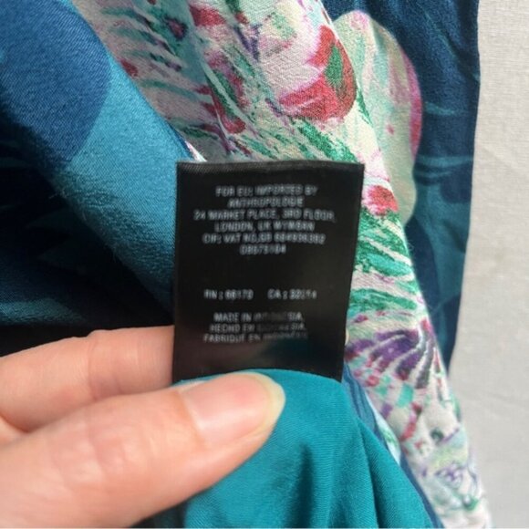 Maeve Anthropologie Ella Cold Shoulder Flowy Floral Dress sz 8 - Picture 5 of 11